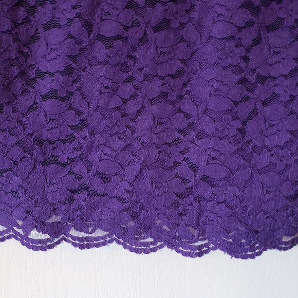 Nicole Miller Purple lace pencil dress lined sz 12 - Picture 4 of 7